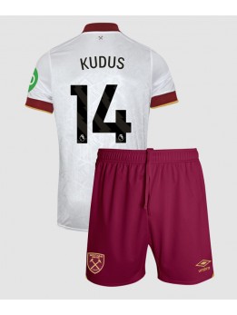 West Ham United Mohammed Kudus #14 Dječji Rezervni Dres kompleti 2024-25 Kratak Rukavima (+ kratke hlače)